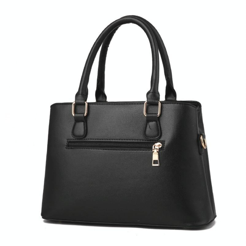 Women's Messenger Bag and Large Capacity Bag Set - Black
