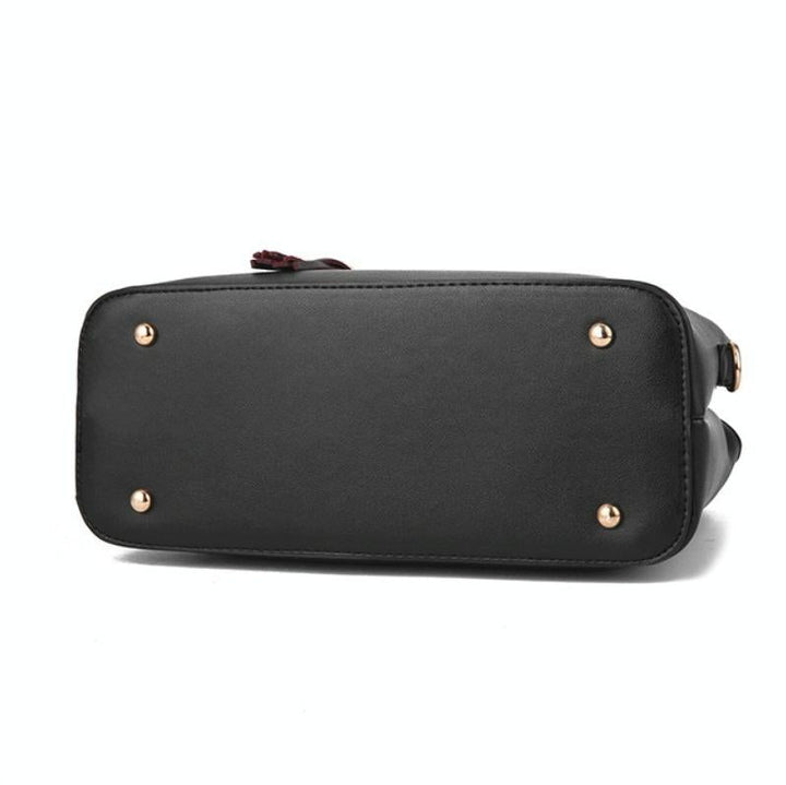 Women's Messenger Bag and Large Capacity Bag Set - Black