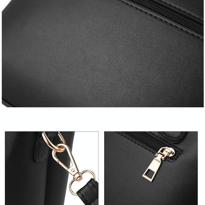 Women's Messenger Bag and Large Capacity Bag Set - Black