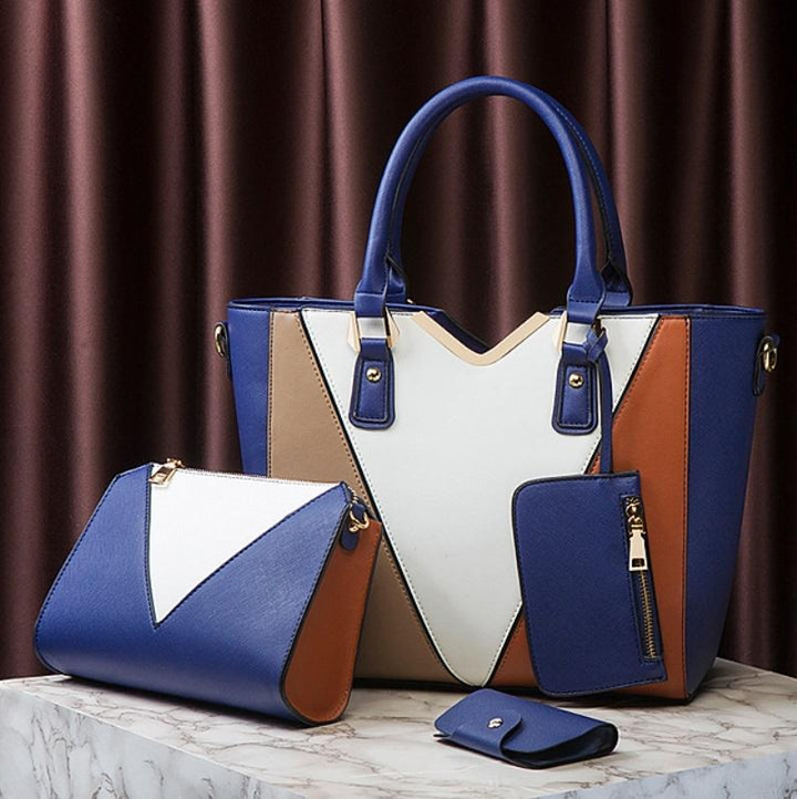 Women's Versatile Handbag Set - Navy Blue