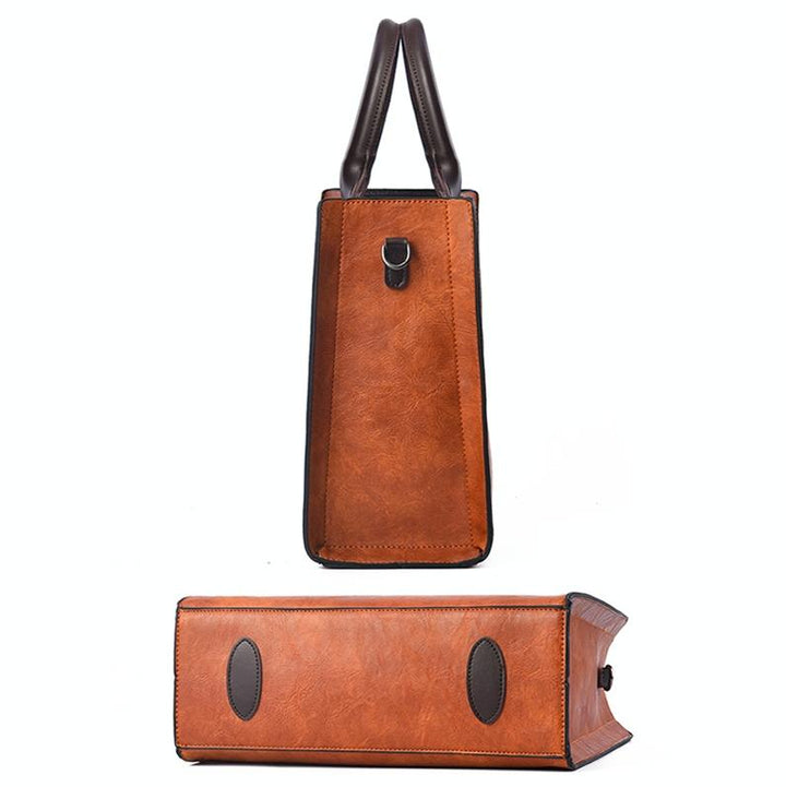 Women's Retro Square Khaki Handbag