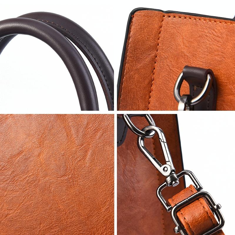 Women's Retro Square Khaki Handbag