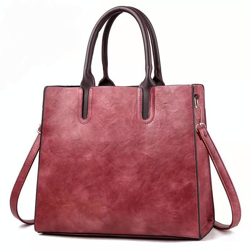 Women's Retro Square Khaki Handbag