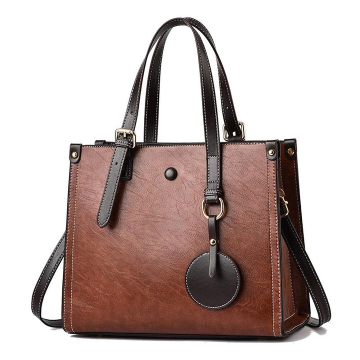 Women's Vintage Multifunctional Handbag - Caramel