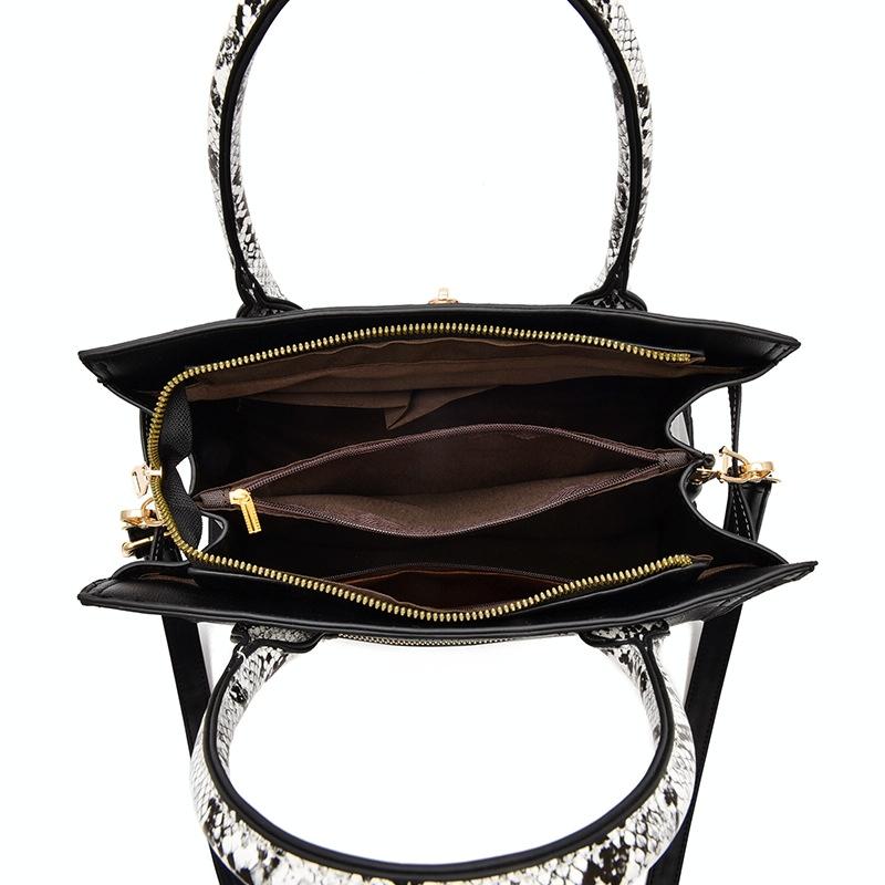 Women's Large Capacity Stone Pattern Handag with Purse - Soil Yellow