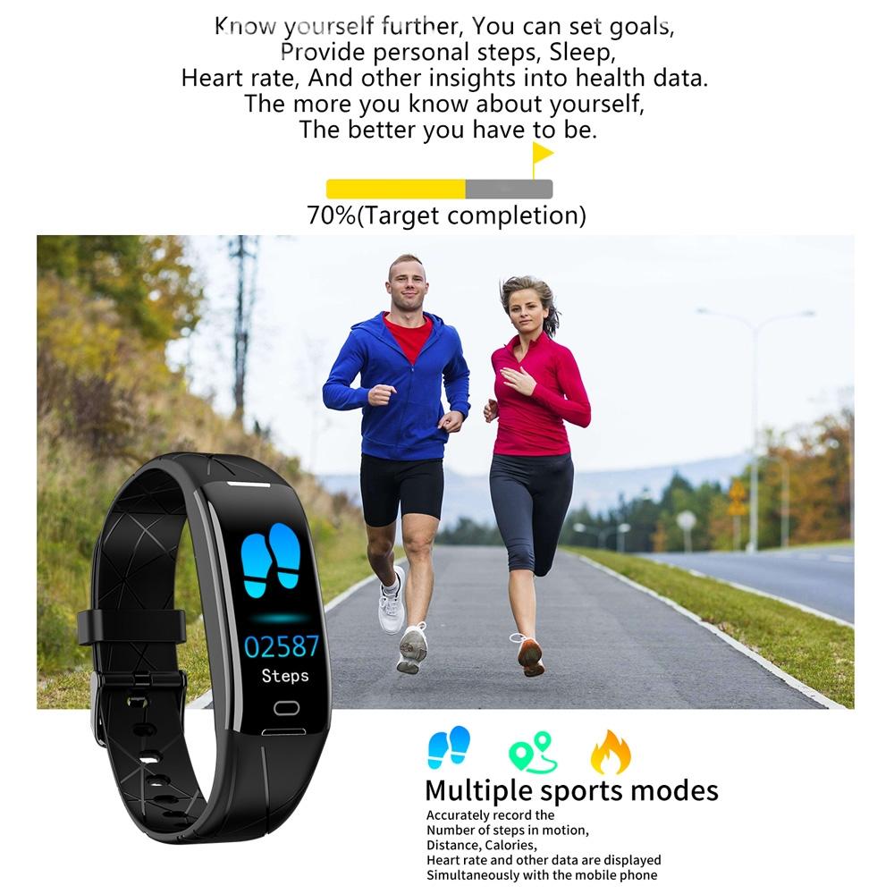 Smart Bracelet With Heart Rate Monitor And Call Reminder - Waterproof - Blue