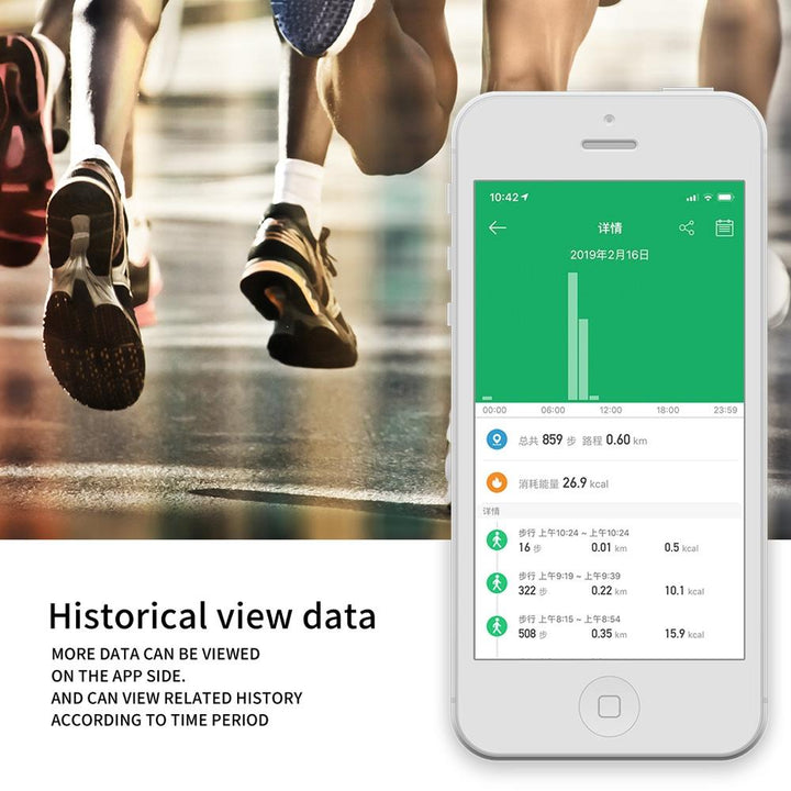 Smart Bracelet With Heart Rate Monitor And Call Reminder - Waterproof - Blue