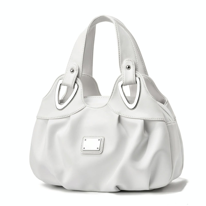 Women's Soft Leather Handbag - White