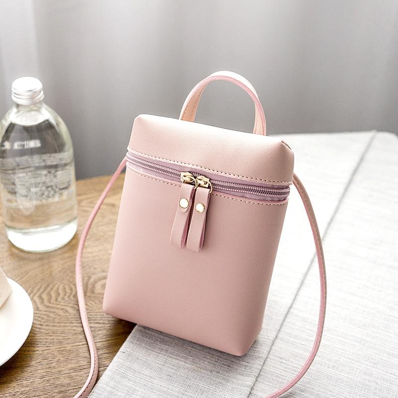 Simple Casual Shoulder Messenger Bag Small Crossbody Bucket Bag For Women - Red