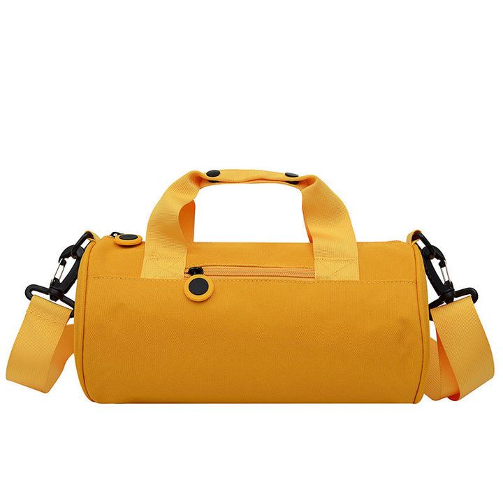 Waterproof Oxford Cylindrical Travel Bag - Large Capacity Handbag with Shoulder Strap(Orange)