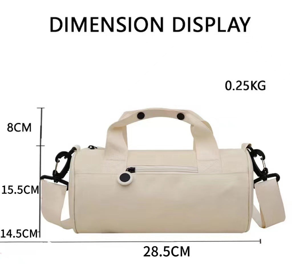 Waterproof Oxford Cylindrical Travel Bag - Large Capacity Handbag with Shoulder Strap(Orange)