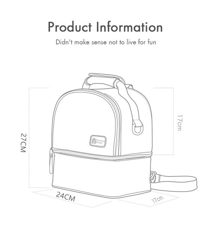 Versatile Insulated Breast Milk Cooler & Lunch Backpack - Waterproof, Multi-Carry Options(Pure black)
