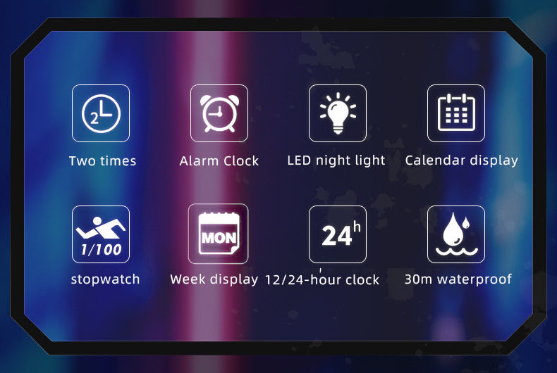 Orange Men's Dual Display Watch - Dual Time Digital Analog Waterproof Sports Watch