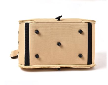 Khaki Stylish EVA Pet Carrier Bag - Lightweight Portable & Breathable Travel Crate for Small Dogs & Cats