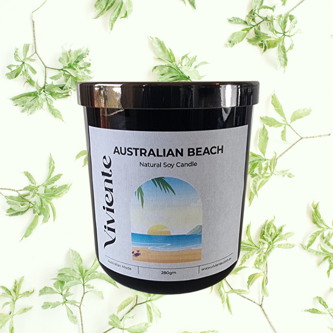 Viviente Natural Soy Candle Australian Beach | Confetti Living