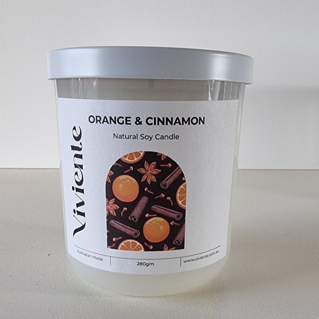 Viviente Natural Soy Candle Orange and Cinnamon | Confetti Living