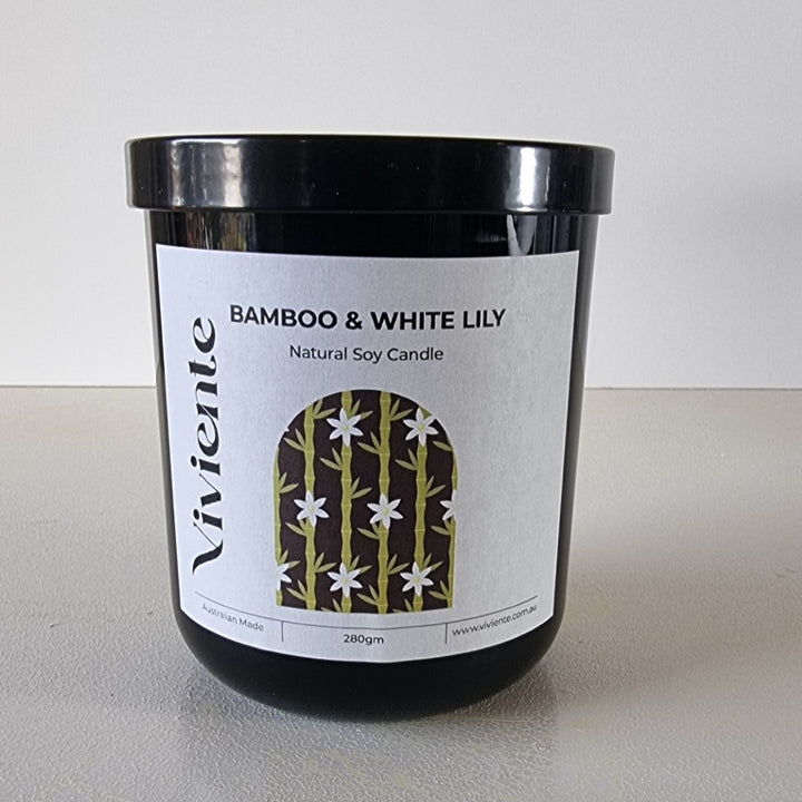 Viviente Natural Soy Candle Bamboo and White Lily | Confetti Living