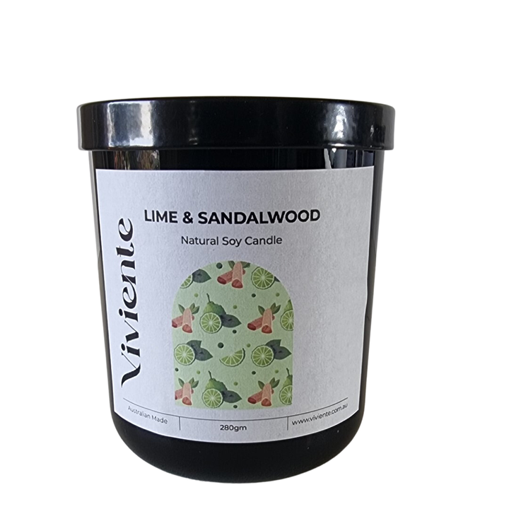 Viviente Natural Soy Candle Lime and Sandalwood | Confetti Living