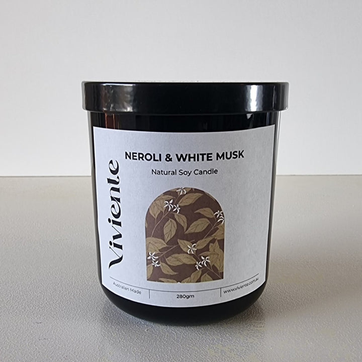 Viviente Natural Soy Candle Neroli and White Musk | Confetti Living