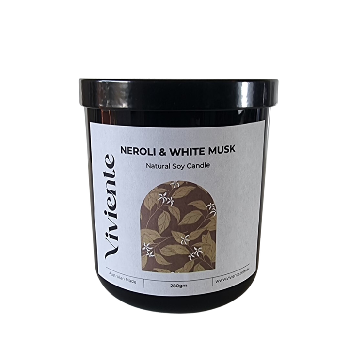 Viviente Natural Soy Candle Neroli and White Musk | Confetti Living