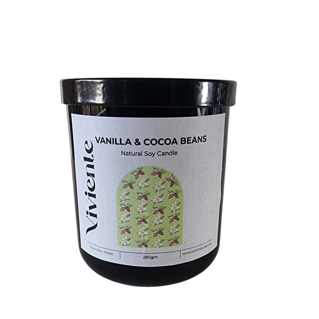 Viviente Natural Soy Candle Vanilla and Cocoa Bean | Confetti Living