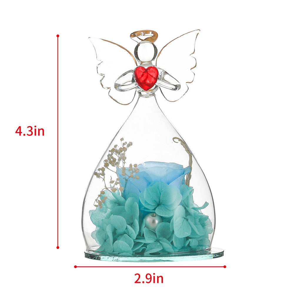 Creative Glass Angel Everlasting Rose Decoration | Confetti Living