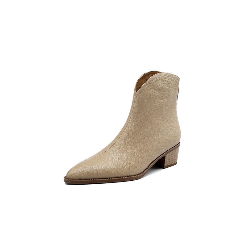 Women's Nude Ankle Boots