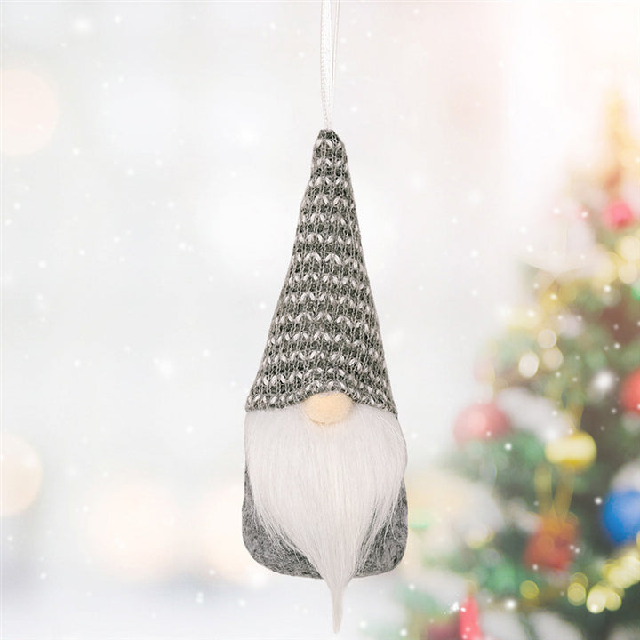 Christmas Decorations Knitted Small Elf Tree Ornaments showing a Grey Style | Confetti Living