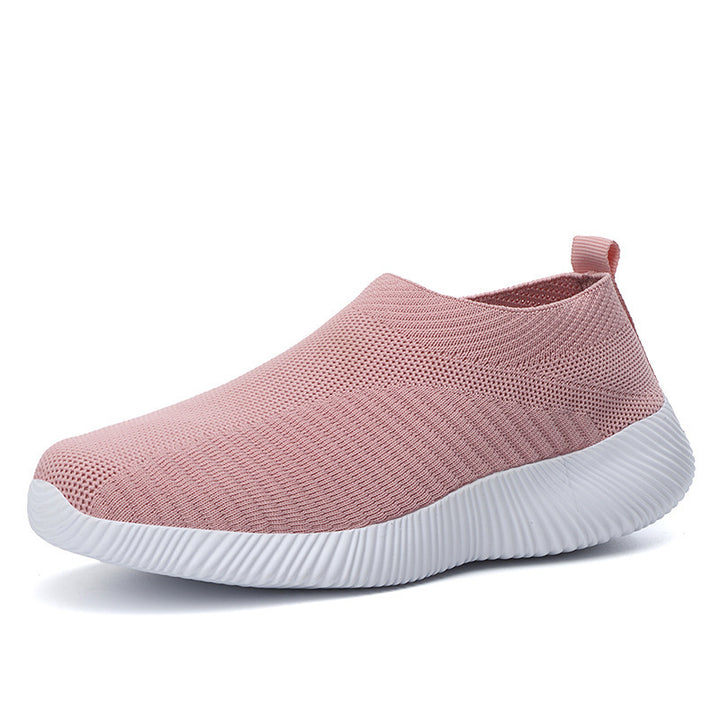 Women's Stretch Mesh Flat Shoes in Pink | Confetti Living