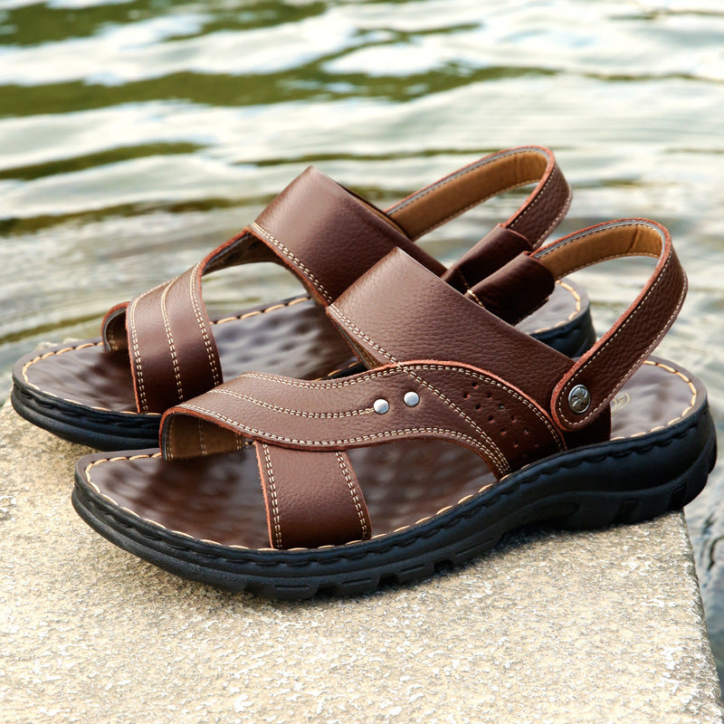 Men's Summer Sandals with Adjustable Back Strap Design