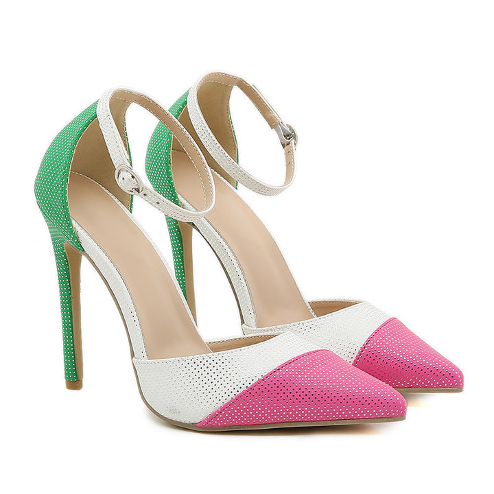 Women's Colour Matching Pointed Stiletto Heels | Confetti Living