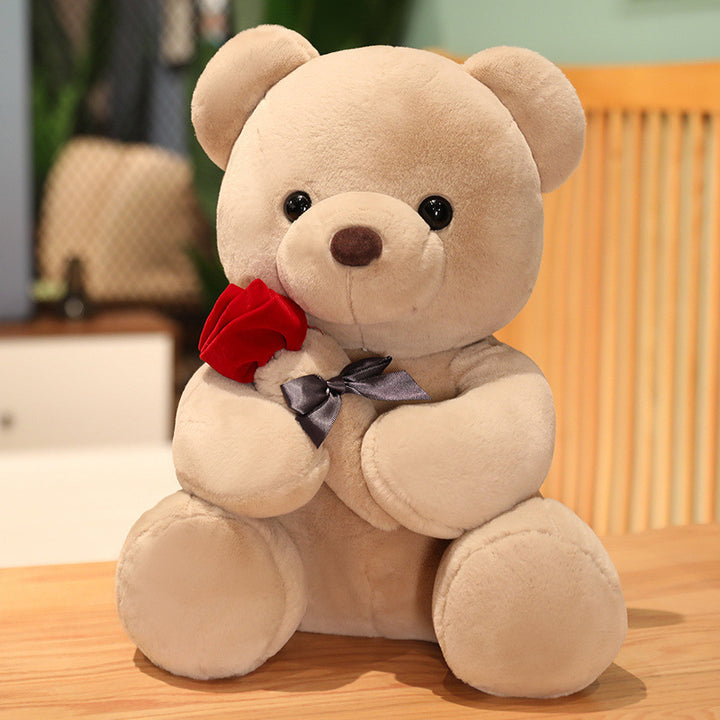 Plush Toy Bear with Rose Flower | Confetti Living