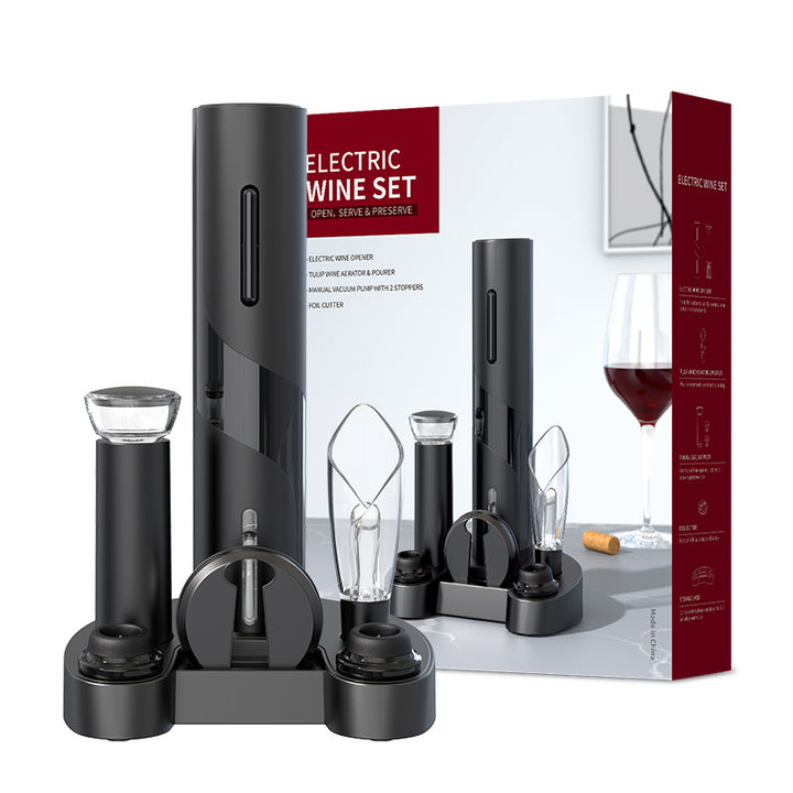 Home Bar Electric Bottle Opener with Accessories showing 7 Piece Set | Confetti Living