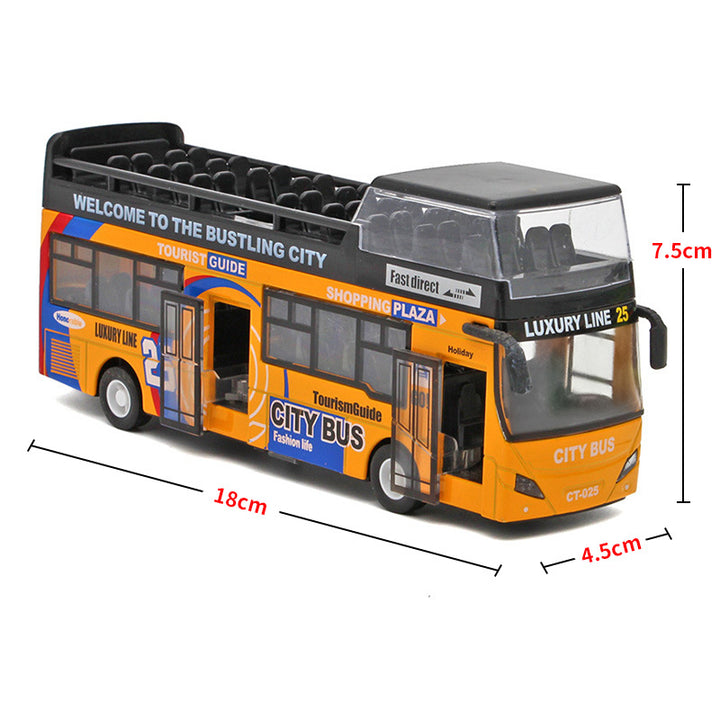 Children's Toy Urban Double-decker Bus Bus with Sound And Light