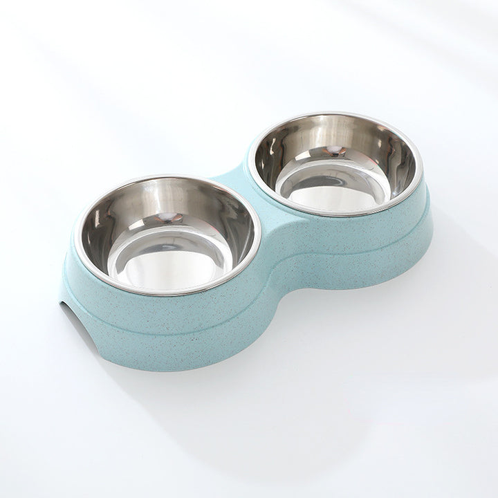 Double Pet Bowls for Food and Water in Blue | Confetti Living