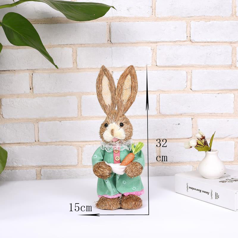 Simulation Papyrus Easter Rabbit Decoration Home Shopping Mall Garden Decoration European Fairy Tale Rabbit Decorations | Confetti Living