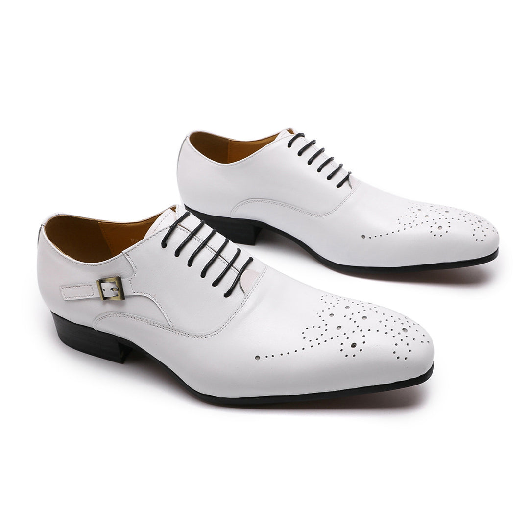 Men's Leather Carved Brock Oxford Shoes | Confetti Living