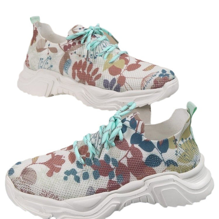 Women's Printed Flowers Casual Running Shoes | Confetti Living