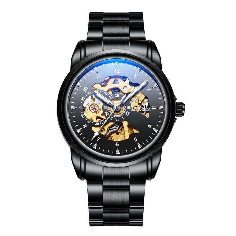 Men's Leather Waterproof Mechanical Watch | Confetti Living
