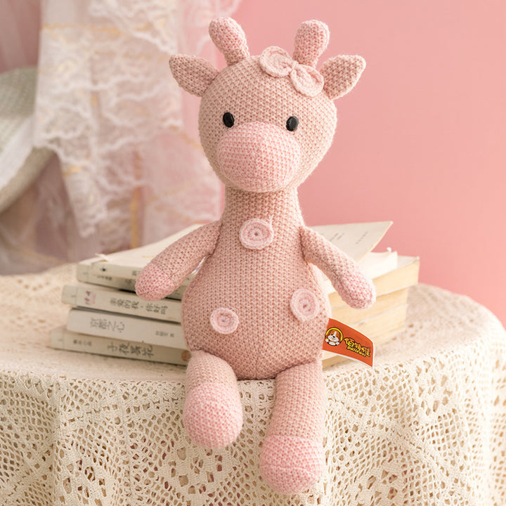 Woollen Stuffed Animal Dolls showing Pink Deer | Confetti Living