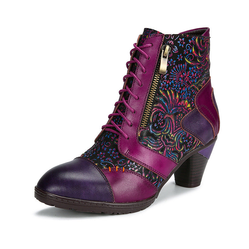 Women's Bohemian Vintage Leather Boots | Confetti Living