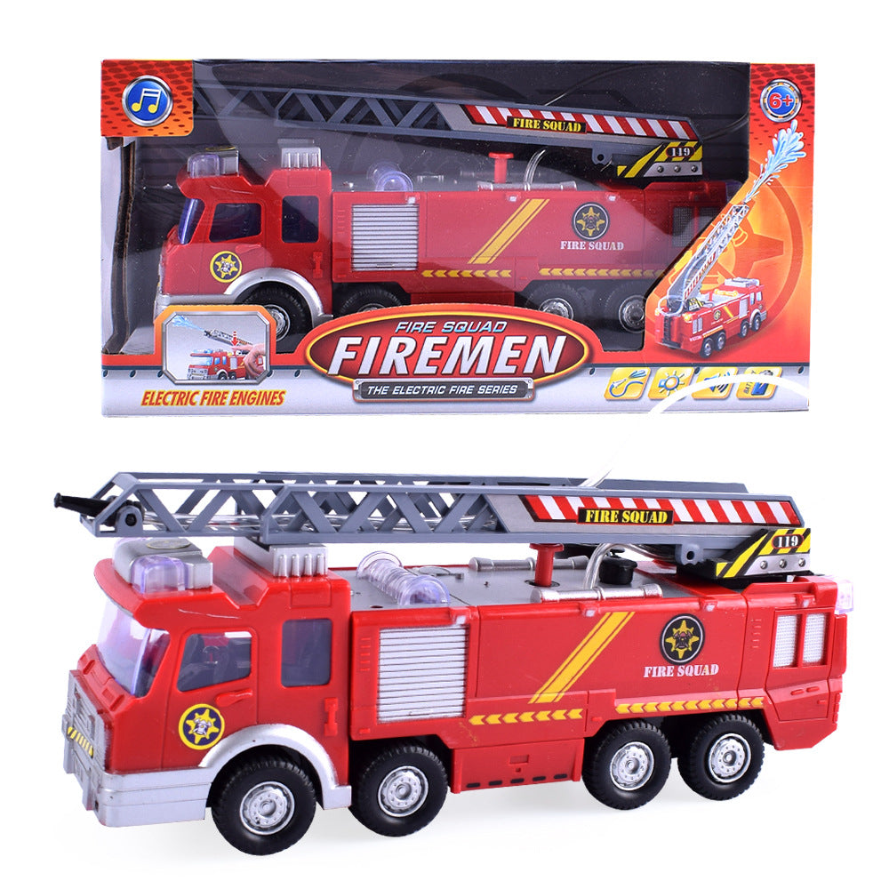 Children's Fire Truck Toy with Simulation Water Spray