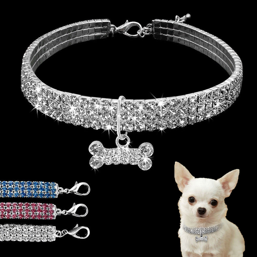 Rhinestone Crystal Collar for Small or Medium Dogs and Cats | Confetti Living