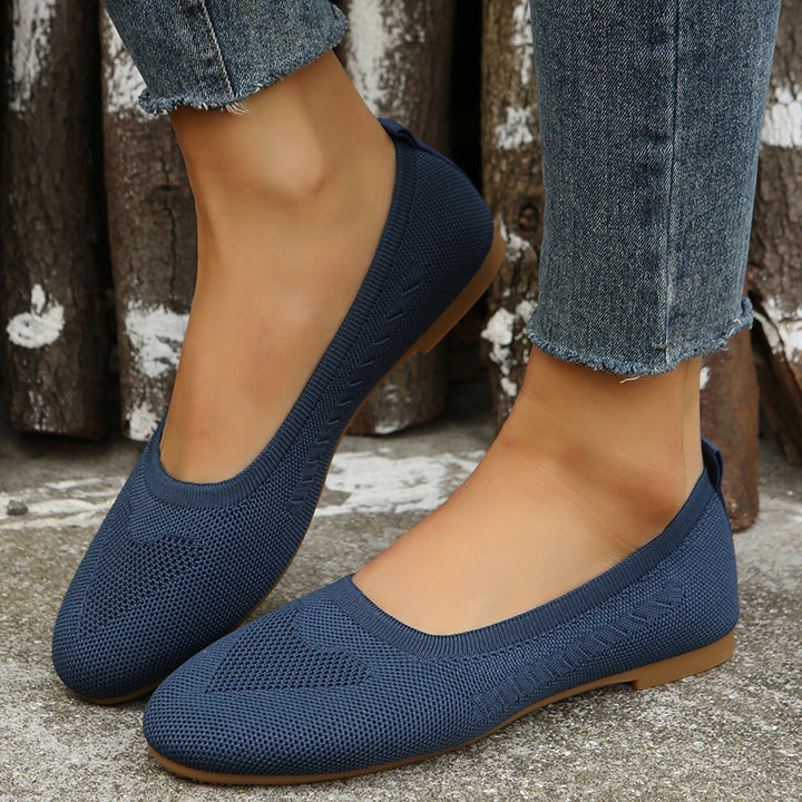 Women's Simply Casual Mesh Loafers in Navy Blue | Confetti Living