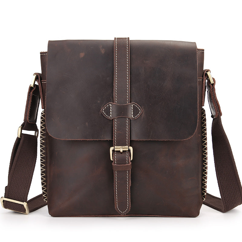 Leather Messenger Bag | Confetti Living