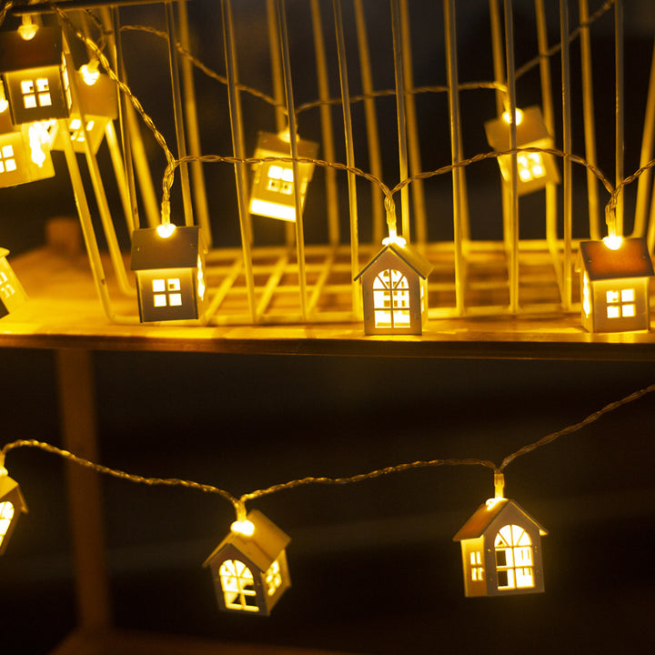 Christmas House Shape LED Flashing String Lights | Confetti Living