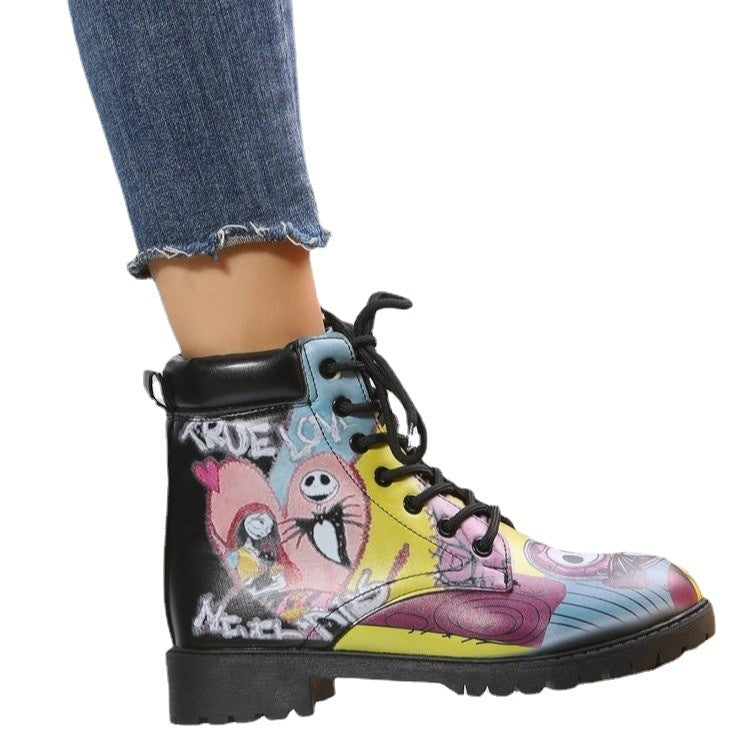 Women's Retro Martin Love Design Platform Boots | Confetti Living