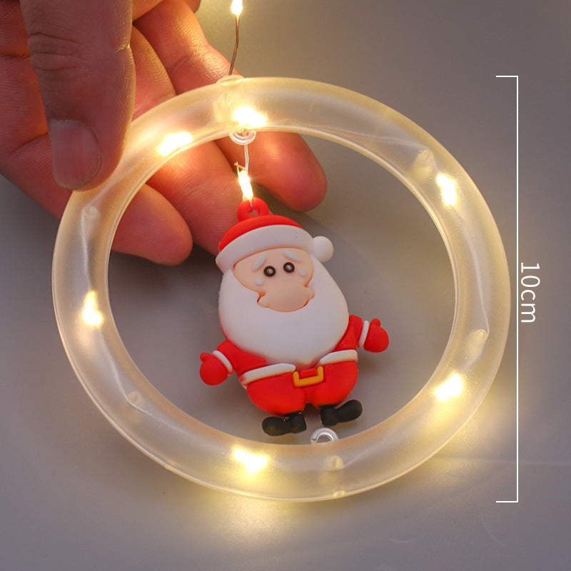 Christmas Window Decoration LED String Lights showing dimensions | Confetti Living