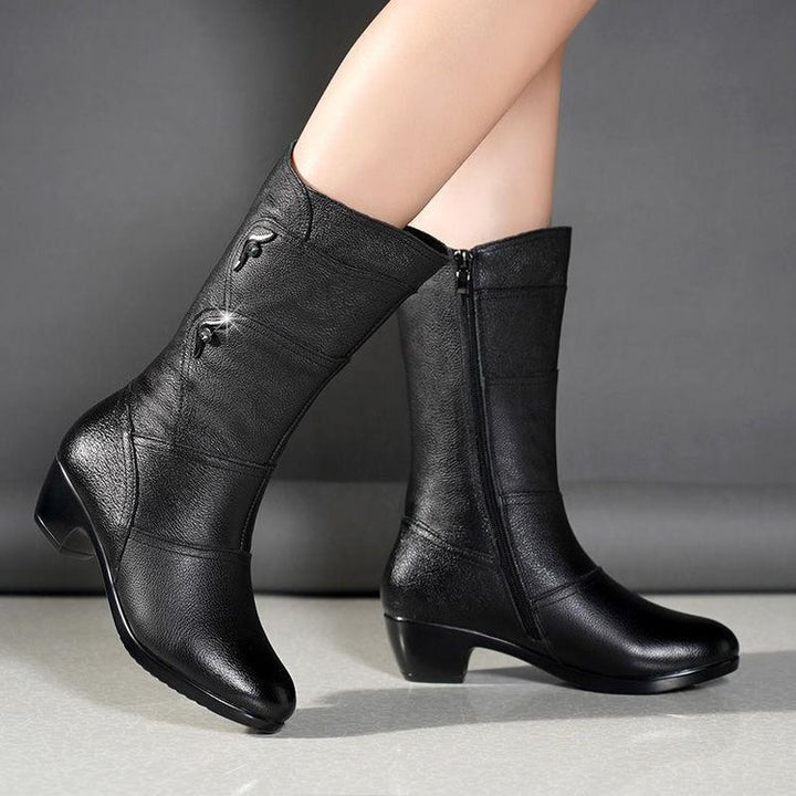 Women's Fashion Velvet Padded High Boots