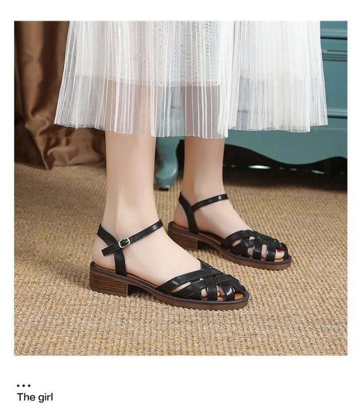 Women's Retro Buckle Strap Sandals